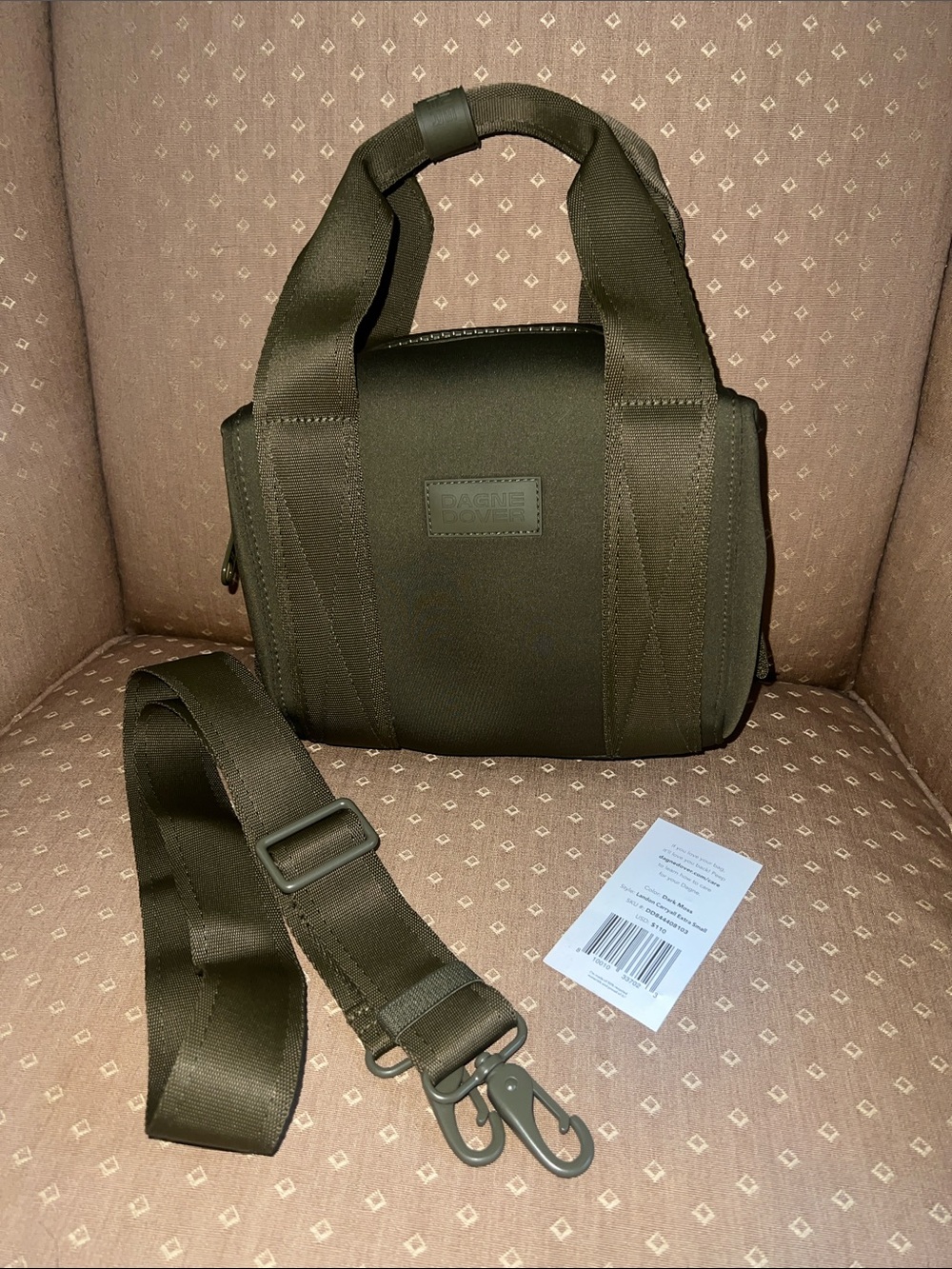Dagne Dover Landon Carryall Neoprene Bag - Extra Small (XS) - Dark Moss HTF